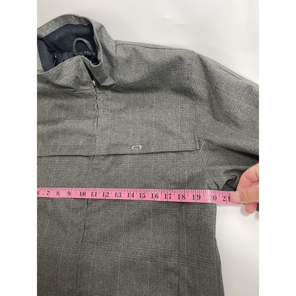 Oakley Jacket Mens Size Small Gray Pinstripe Full Zip Long Sleeve - Picture 10 of 11